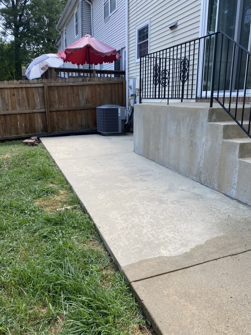 Concrete Patio Algae and Mold Cleaning in Alexandria, VA 